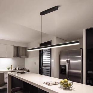 全光谱北欧极简风格 餐厅一字长条吊灯现代简约吧台办公室中山灯具