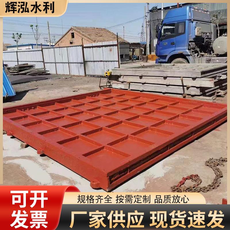 开关水闸门铸铁球墨镶铜闸门平板双向圆手电两用启闭机管道