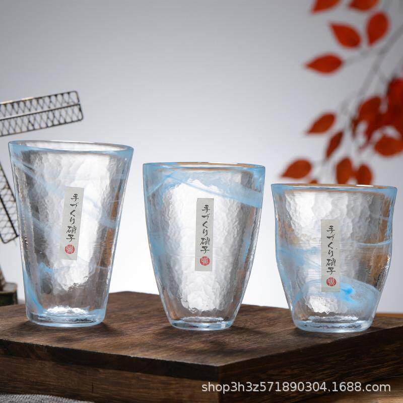 收藏手作月夜野工房手工硝子晕染锤纹玻璃杯水杯酒杯茶杯和风杯