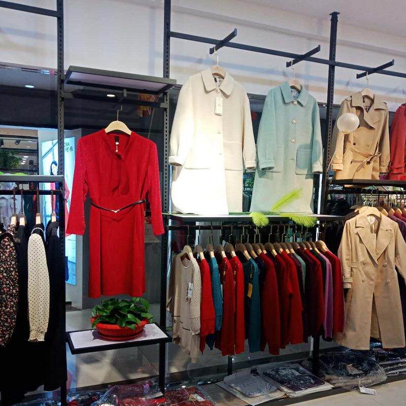 服装店货架架上墙组合中岛架正挂侧挂男装女装店橱窗挂衣架壁挂式