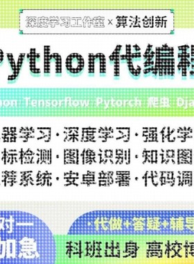 python代编程爬虫数据抓取分析代码编写接单深度学习代做图像处理