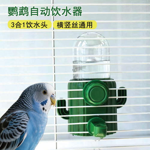 鹦鹉饮水器自动喂水撞针水壶悬挂