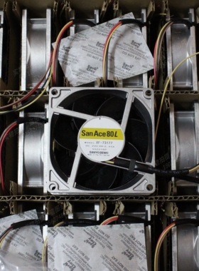 日本三洋XF-73177 8025 24V 0.05A 4线PWM金属铝框超静音散热风扇