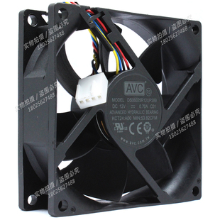 DS08025R12U全新AVC高速4线8025 12V 0.7A PWM温控CPU散热风扇8CM