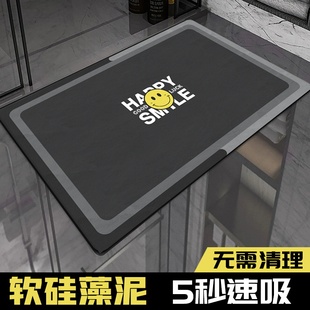 硅藻泥地垫浴室防滑垫卫生间吸水速干现代简约卧室入户门垫家用