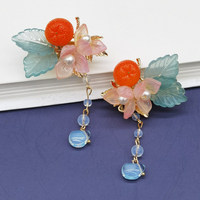 小橙子遇见神鹿复古风汉服宫廷配饰小橘子发夹儿童对夹复古发,童装/婴儿装/亲子装,汉服,淘宝优惠券,粉丝福利购,淘宝优惠卷