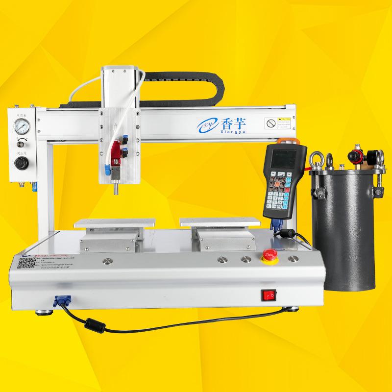 全自动四轴双平台点胶机led球泡灯自动打胶机三防漆喷胶机