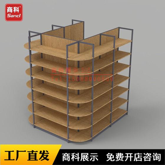 厂家生活超市灯光货架档红酒粮油零食文具四柱面包柱墙架