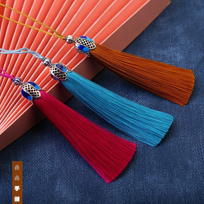 8cm景泰蓝流苏穗子书签珈蓝帽小吊穗服饰香囊香包挂饰中国风手工,纺织面料/辅料/配套,线/绳,淘宝优惠券,粉丝福利购,淘宝优惠卷