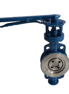 手柄对夹式蝶阀D73H-16C手动铸钢硬密封阀门DN50 DN65 DN80 DN100
