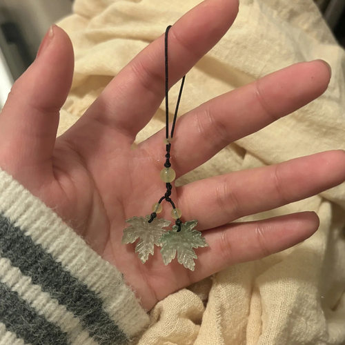 树叶手机挂件百搭简约男女个性包包相机钥匙扣情侣礼物装饰百搭