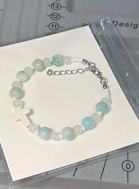 甜美多巴胺夏日马卡龙治愈系手链骨头星星森系平价搭配显白饰品