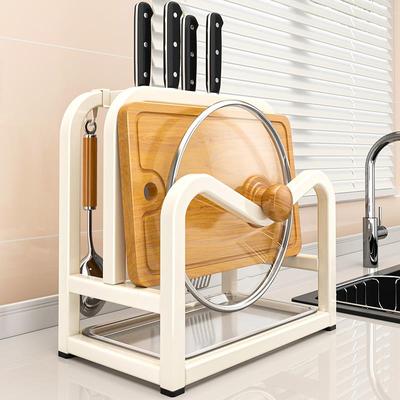 厨房刀架置物架2025新款台面多功能菜刀砧菜板沥水一体放置收纳架