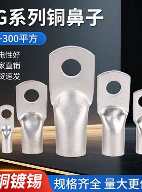单压厚件铜接头JG16 35 95 240 短铜接线端子 接线端子 一只价