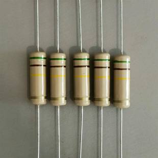 5W大功率四色环碳膜铜脚电阻氩弧焊机易坏常用510K 100K欧姆 220K