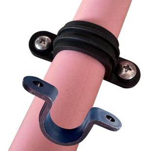 914座扣塑料配件轮椅坐便椅专用骑马卡固定卡U型欧姆抱箍管夹卡子