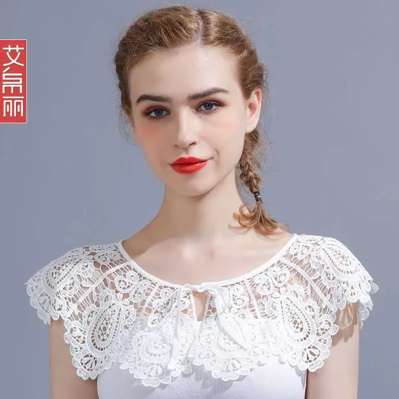 娃娃领假领子女夏假衣领蕾丝花边