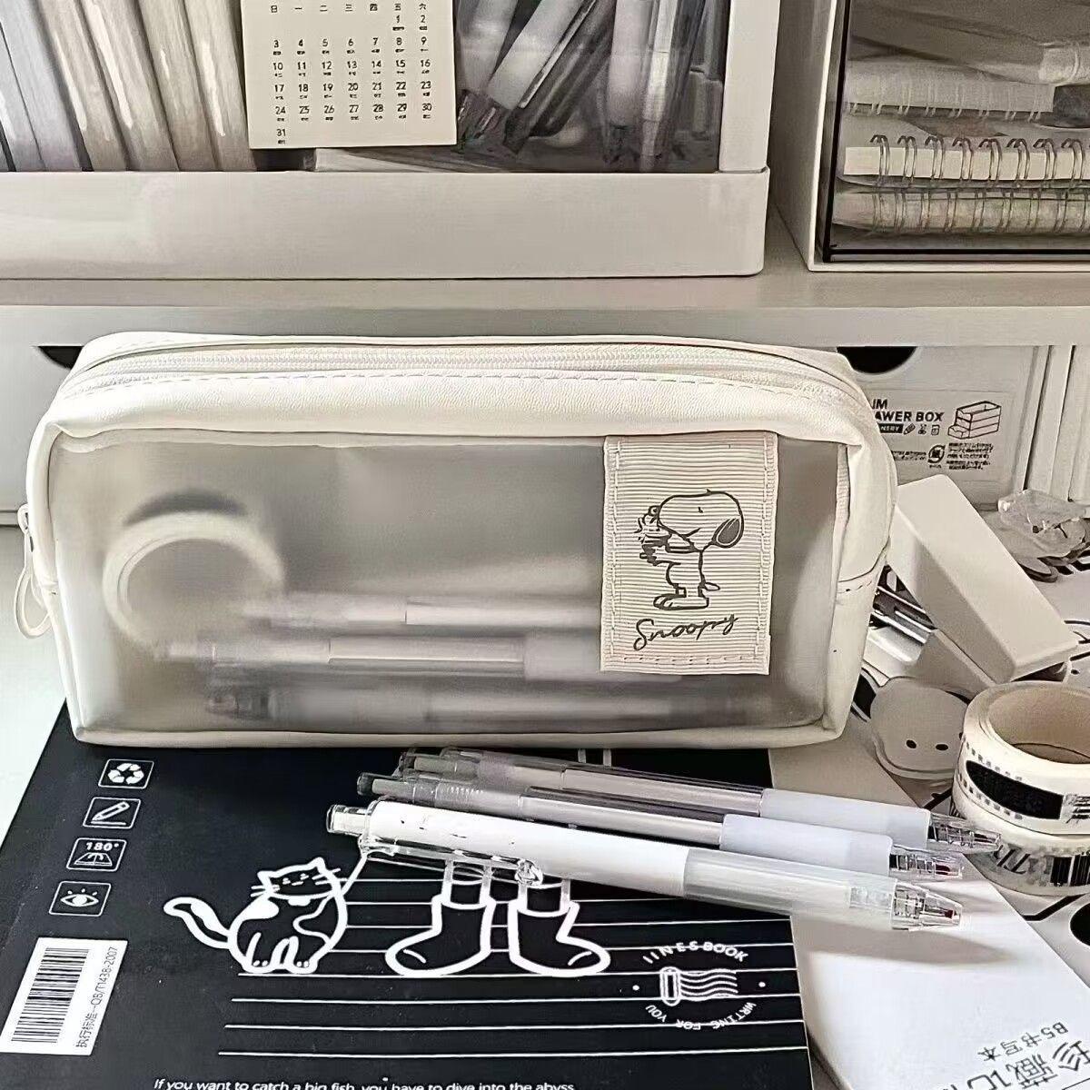 日系ins可爱卡通透明多层大容量