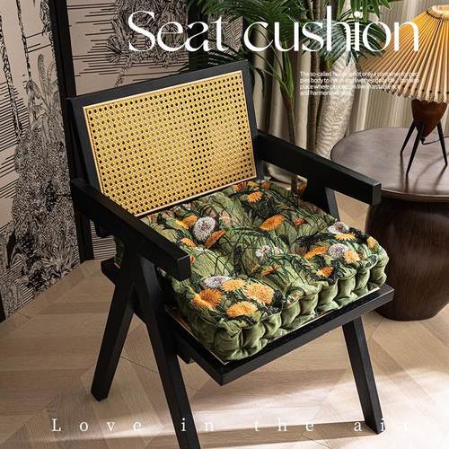 坐垫加厚蒲团垫美式椅子垫