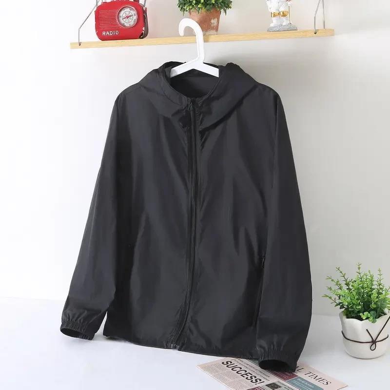 冰丝夏防晒衣男女户外轻薄款抗UV钓鱼大尺码沙滩纯色防晒服外套