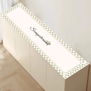 电视柜桌垫轻奢高级感防水防尘长条餐边柜皮革桌布鞋柜台面保护垫