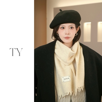 太一“优雅过冬”复古百搭挺阔羊毛贝雷帽