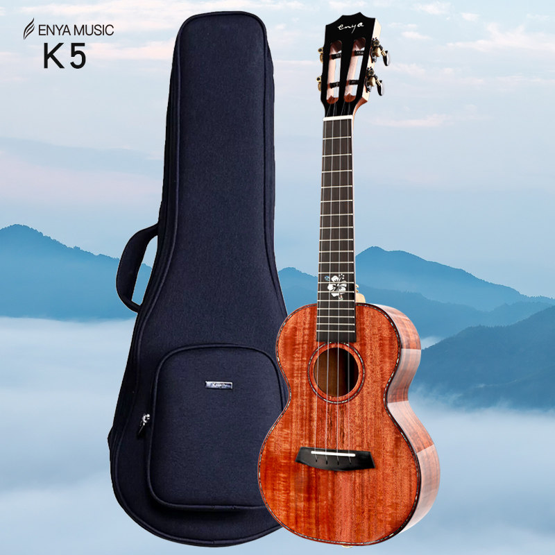 恩雅 相思木全单尤克里里全单板23/26寸指弹乌克丽丽男女小吉他K5