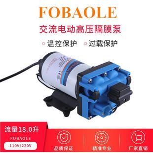18.0升大流量110V交流电动隔膜泵220V灌溉增压园林喷雾自吸抽水泵