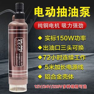 大功率电动抽油泵抽水泵12V24V220V抽酒泵家用小型自吸潜水泵 新款
