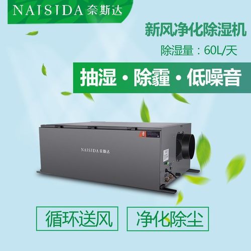 新风净化除湿机别墅家装中央抽湿机管道型防霾吊顶抽湿器