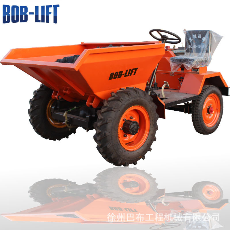 小型矿用车四轮工程运输专用翻斗车装卸车1吨工地前卸式翻斗车