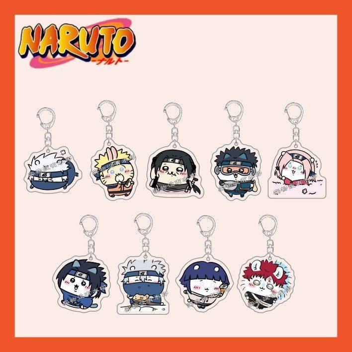 【新品】chiikawa火影忍者动漫挂件佐助鸣人亚克力周边卡通钥匙扣