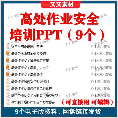 PPT高空高处作业安全培训ppt课件吊篮安全带使用知识案例预防成品