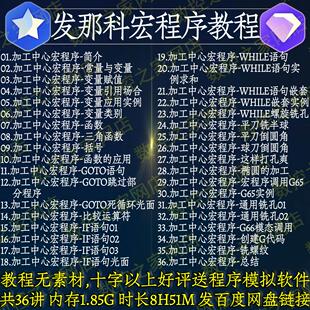 发那科数控系统加工中心宏程序手工编程自学视频教程 FANUC宏程序