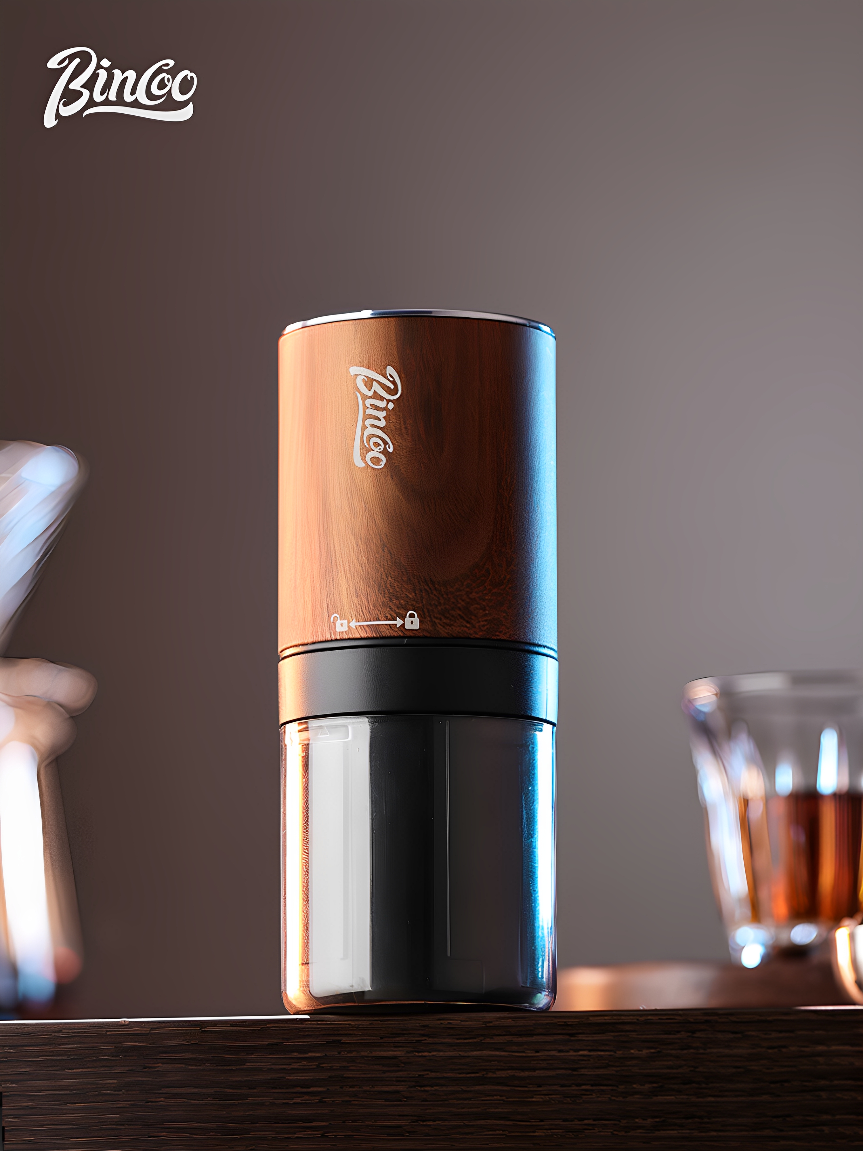 Bincoo咖啡电动磨豆机小型便携式咖啡豆研磨机家用意式咖啡磨粉器