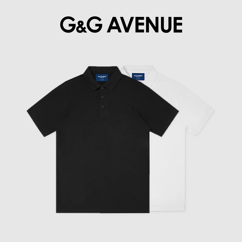 G&G AVENUE轻奢潮牌夏季新款纯色翻领POLO衫简约百搭男女同款短袖