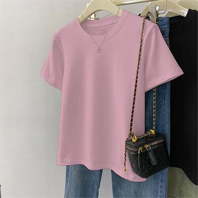 紫色短袖女t恤夏今年流行的女装