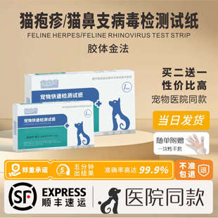 宠宝熊猫鼻支检测试纸FHV猫疱疹病毒检测卡猫顺丰包邮可开发票