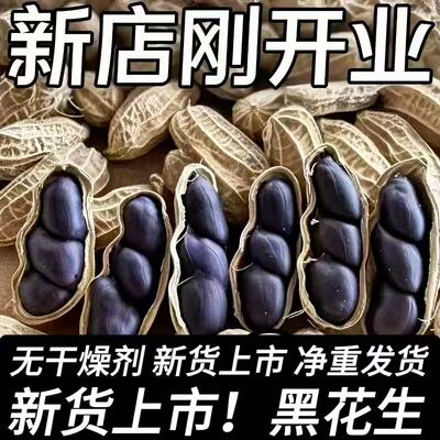 买一送一】云南正宗富硒生黑花生带壳生黑花生黑子花生丽人膳补