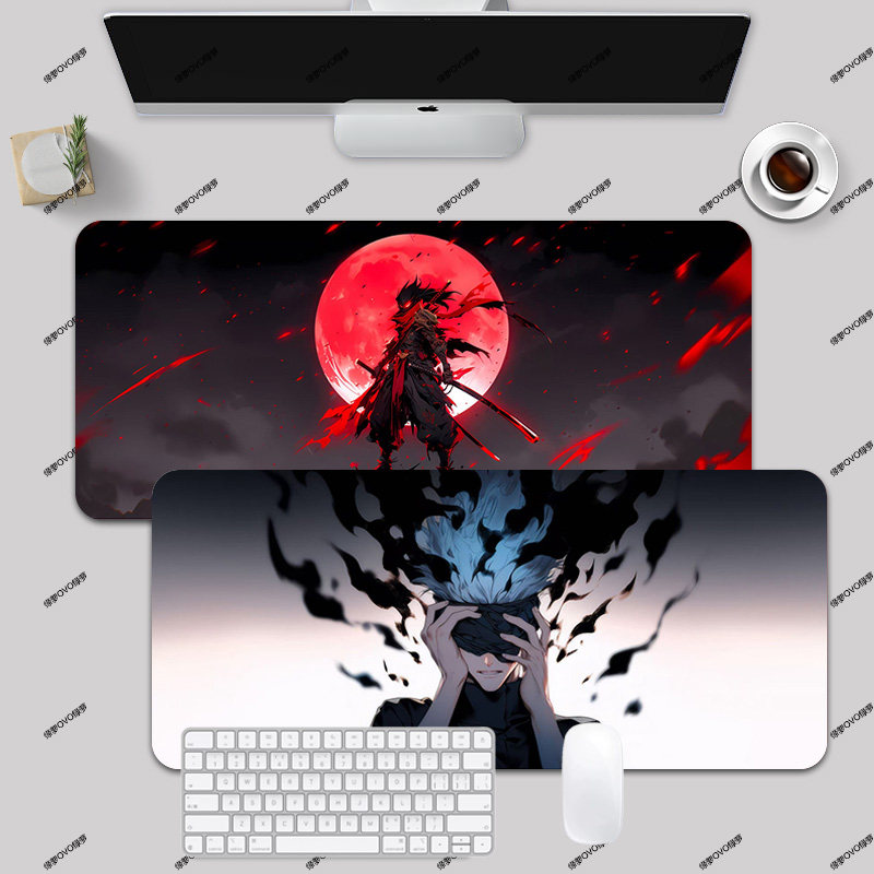 二次元动漫印花橡胶鼠标垫大号电竞游戏专用桌垫高颜值耐脏键盘垫