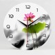 怀旧荷花 中式 承沁个性 创意钟表时钟挂钟客厅静音扫秒无框画钟时尚