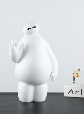 现代简约样板房卡通人物大白小雕塑摆件客厅电视柜极简软装工艺品