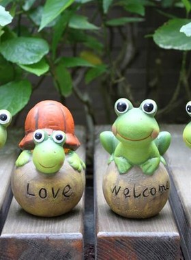 花园摆件阳台庭院装饰品超萌田园陶瓷工艺品小动物集结号