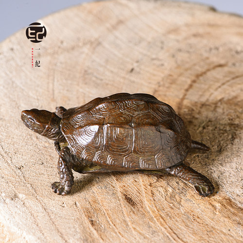 手工金钱铜乌龟茶宠复古创意茶玩可养精品小摆件功夫茶道茶具配件