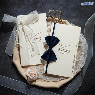 誓言卡婚礼宣誓宣言对折手本结婚新娘高级告白发言书父母致辞手卡