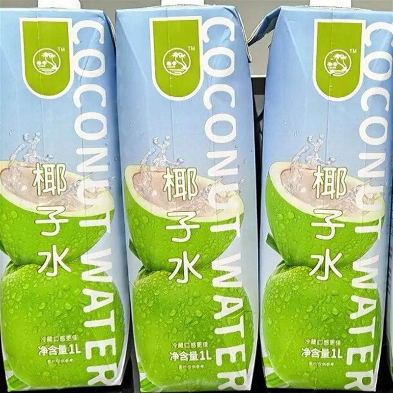 新货纯椰子水1升装海南椰