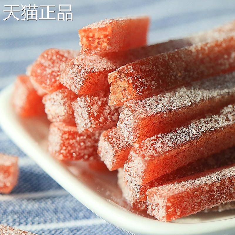雪花山楂条130G/袋冰糖山楂干片蜜饯酸甜开胃小食依达