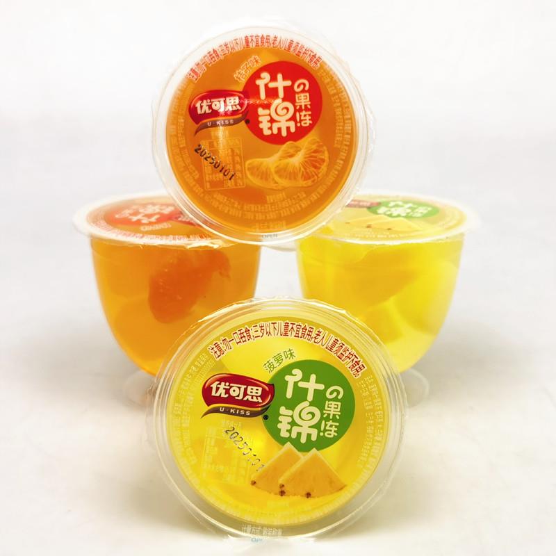 新货菠萝桔子味什锦果冻水
