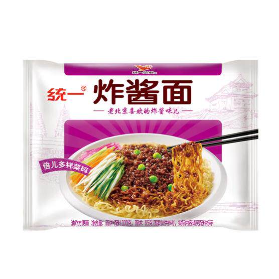 泡面速食袋装统一炸酱面老北京味泡面拌面袋装速食食品速食面即食