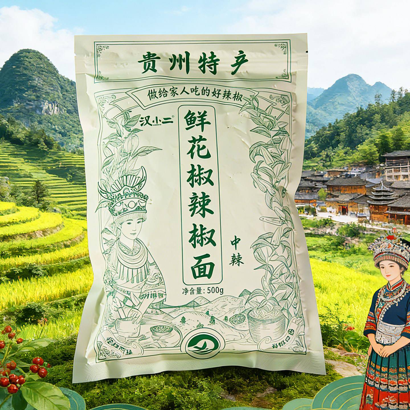 香辣干锅蘸料汉小二贵州蘸水鲜花椒柴火糊胡辣椒面特产火锅干碟微